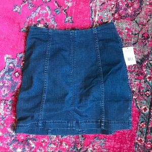 FREE PEOPLE Stretchy Denim Skirt